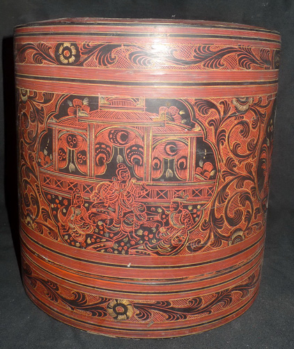 Lacquerware, container, sold by one, have 2 Lacquerware, container, sold by one, have 2