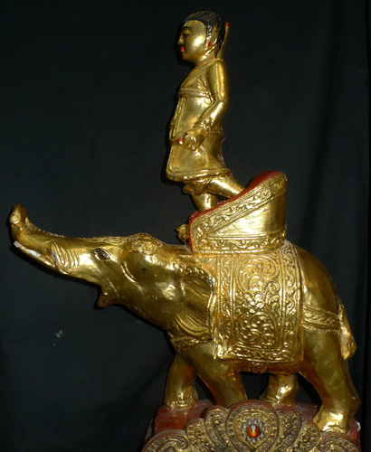 King standing on elephant King standing on elephant