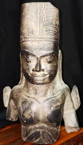 Khmer deity head Khmer deity head