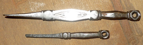 Pair of tantric tools to heal, the smaller tool used to scratch the bigger one Pair of tantric tools to heal, the smaller tool used to scratch the bigger one