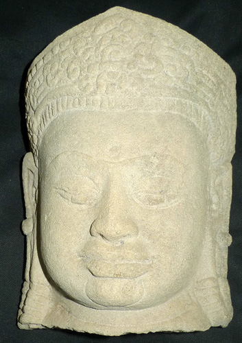 Khmer deity head Khmer deity head
