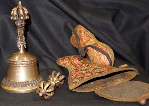 Bell and vajra in cover Bell and vajra in cover