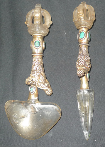 One kartika and one vajrakila (sold together) One kartika and one vajrakila (sold together)