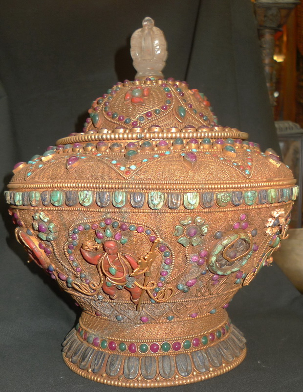 Jewels bowl with deities Jewels bowl with deities