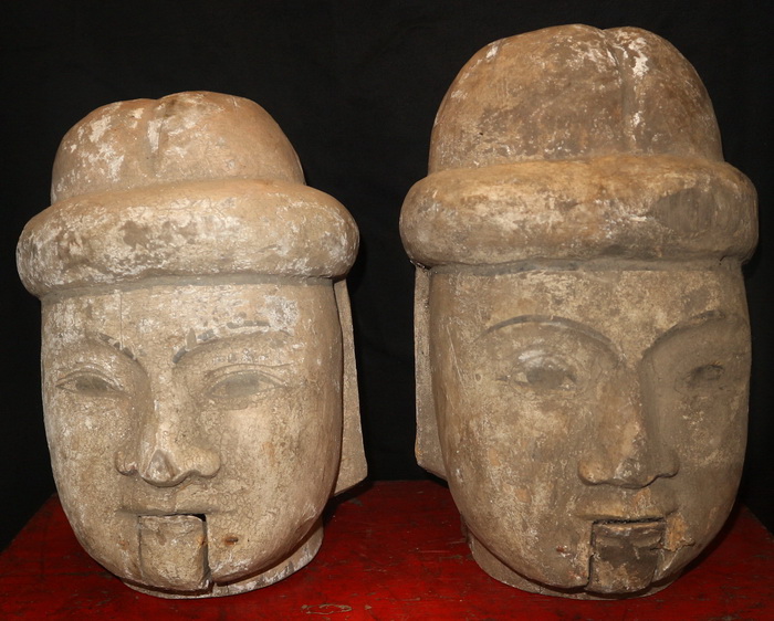 Pair of marionette heads Pair of marionette heads