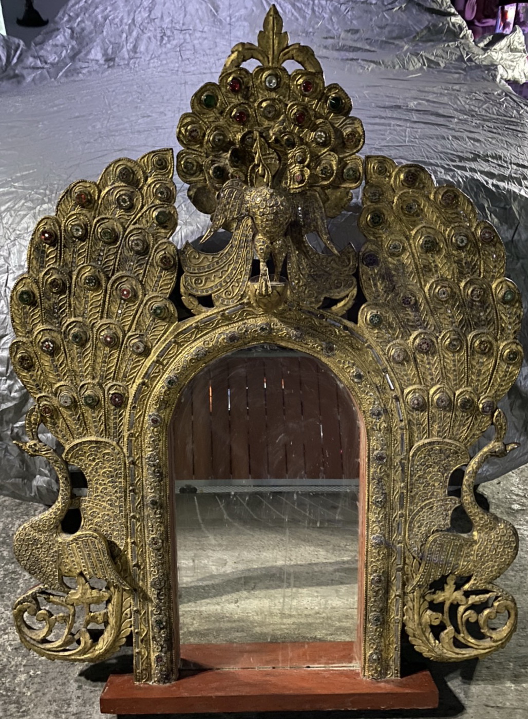 Antique temple miror