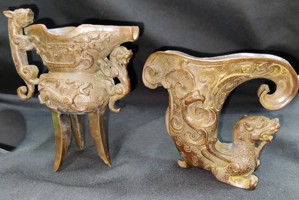 Pair of oil lamps