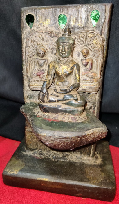 Buddha on base - stone