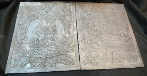 Votive Buddhist plaque, sold by one