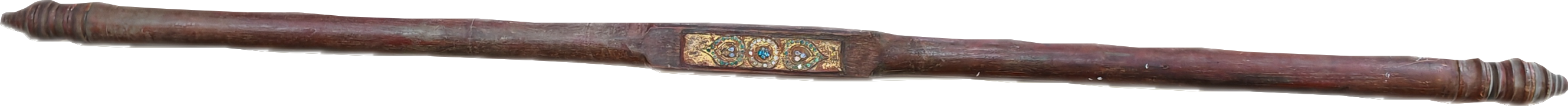 Gong pole used by 2 porters