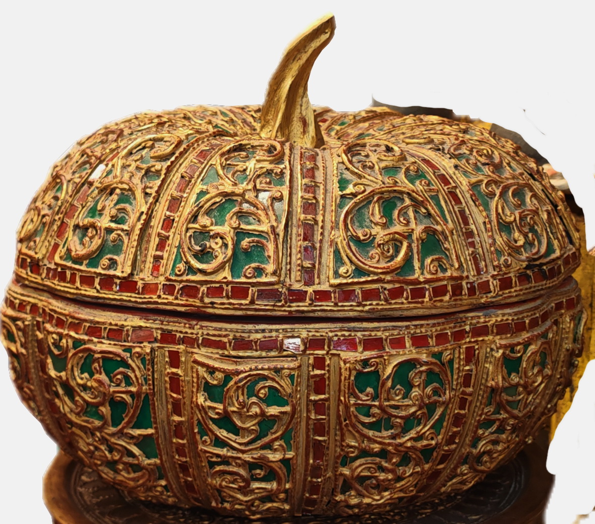 Offering vessel, pumpkin shape