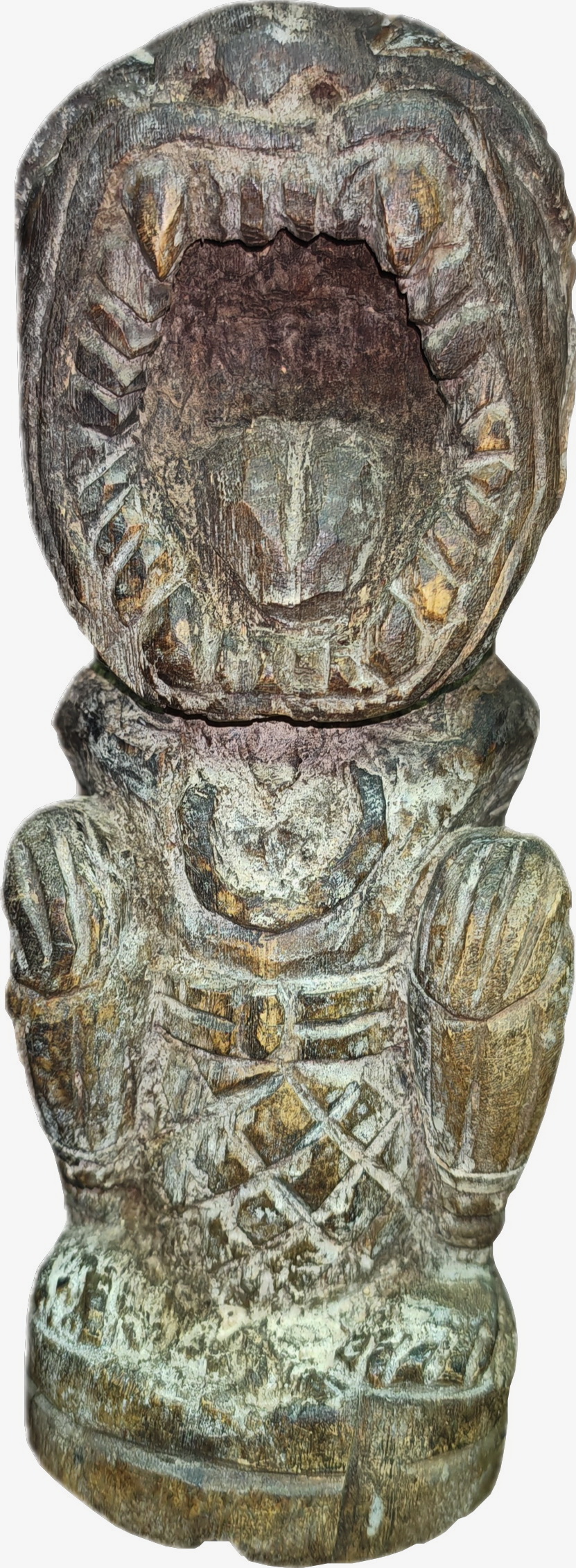 Folk shouting Hanuman